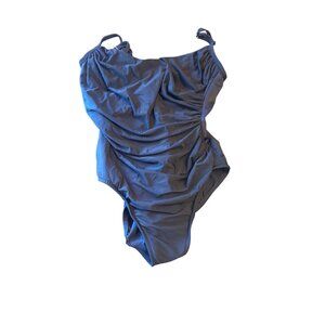 Miraclesuit Womens One-Piece Swimsuit Size 14 Black Nylon & Lycra Blend